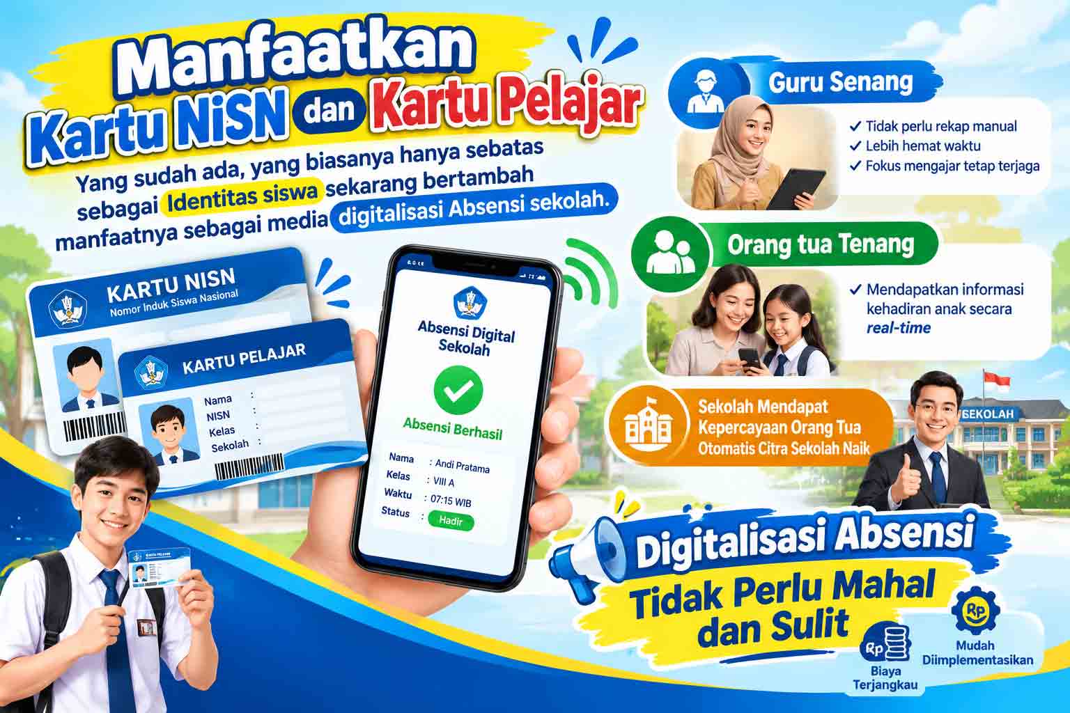 Manfaatkan Kartu NISN dan Kartu Pelajar untuk Absensi Digital